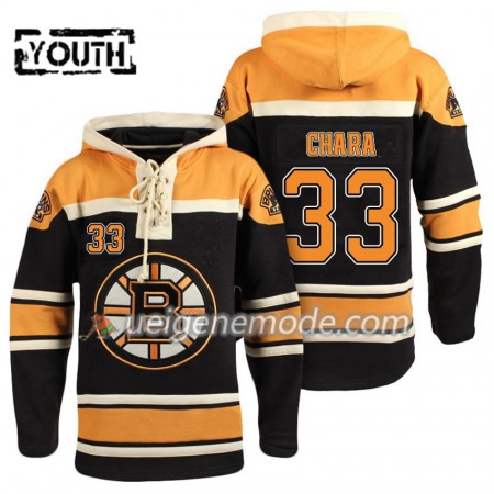 Kinder Eishockey Boston Bruins Zdeno Chara 33 Schwarz Sawyer Hooded Sweatshirt